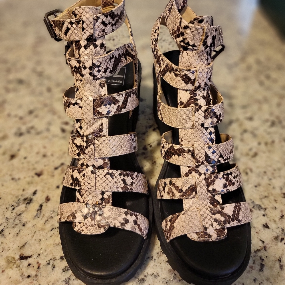 Snake Print Sandals